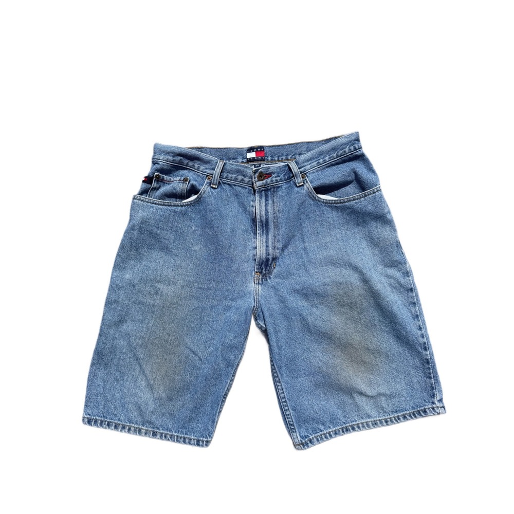 Tommy Jeans Denim‎ Shorts Mens Size 34 Blue 90s Vintage Distressed